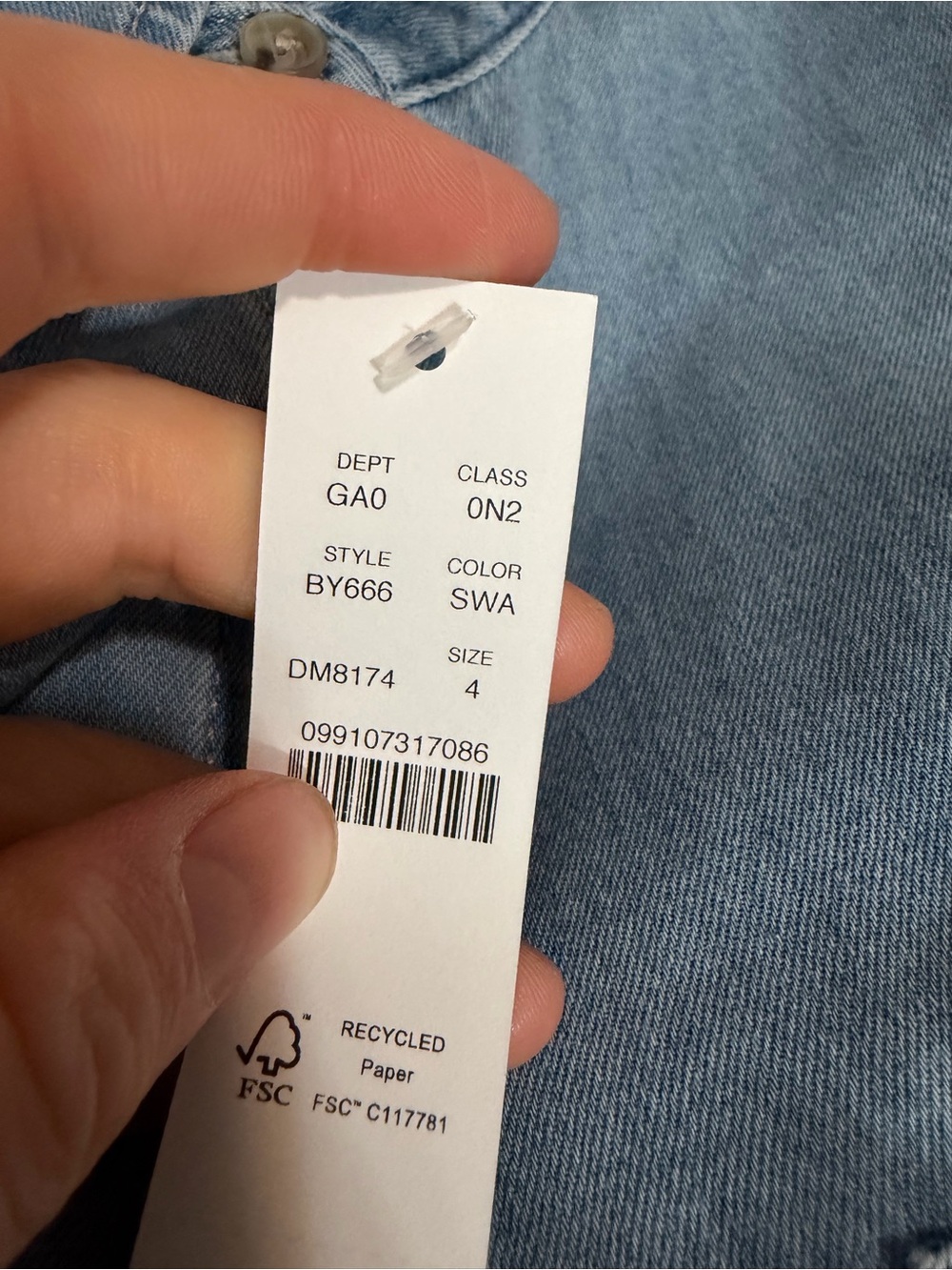 J crew Garçon classic chambray shirt in Storm wash - Picture 4 of 4
